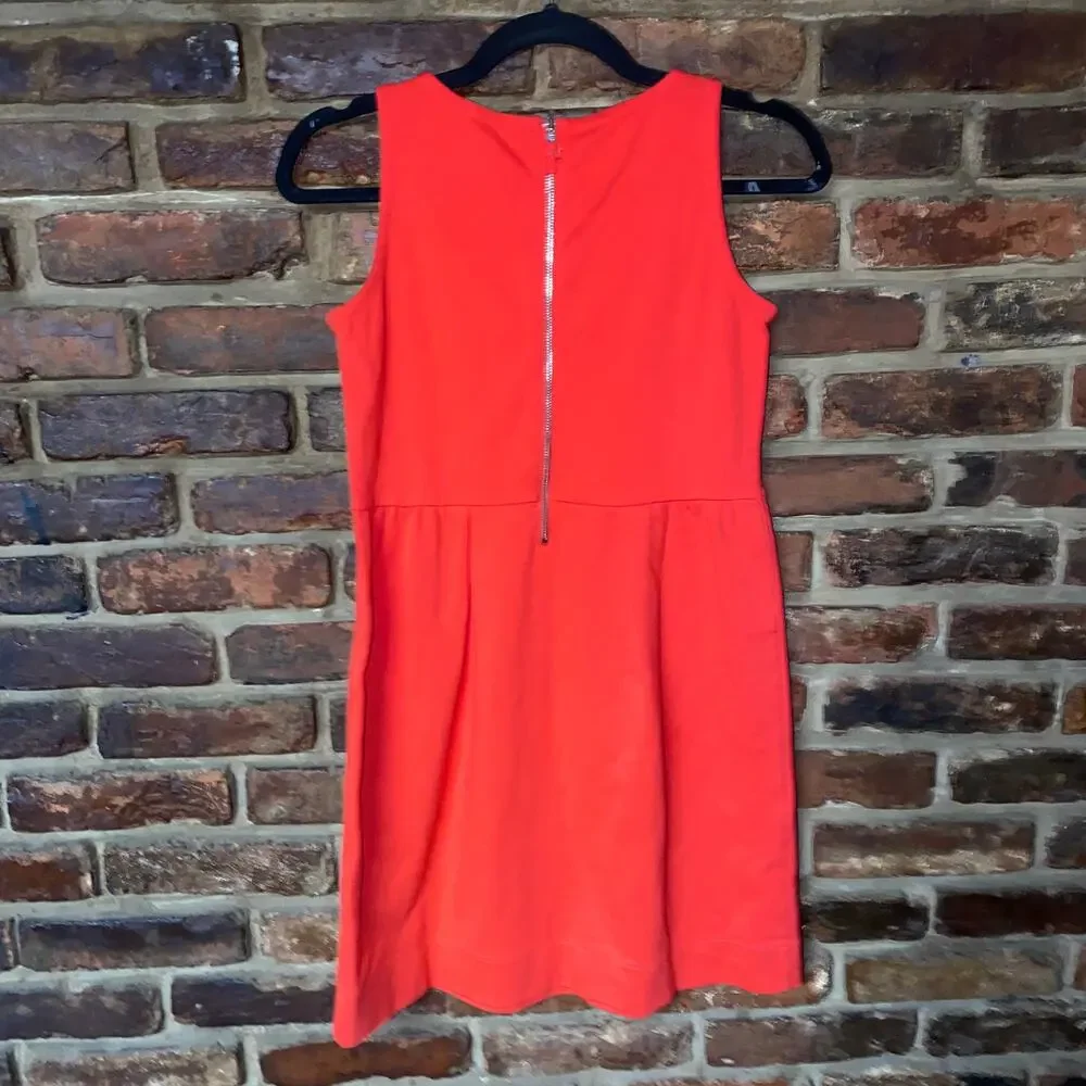 J. Crew Crewcuts Girls Red Orange Rhinestone Embellished Dress Youth Size 12